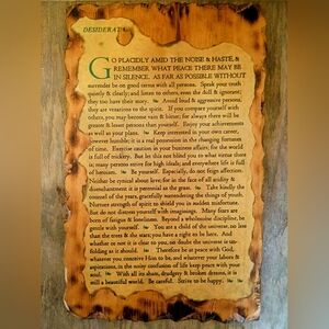 Decorative Wooden Wall Art w/ Inspirational Passage